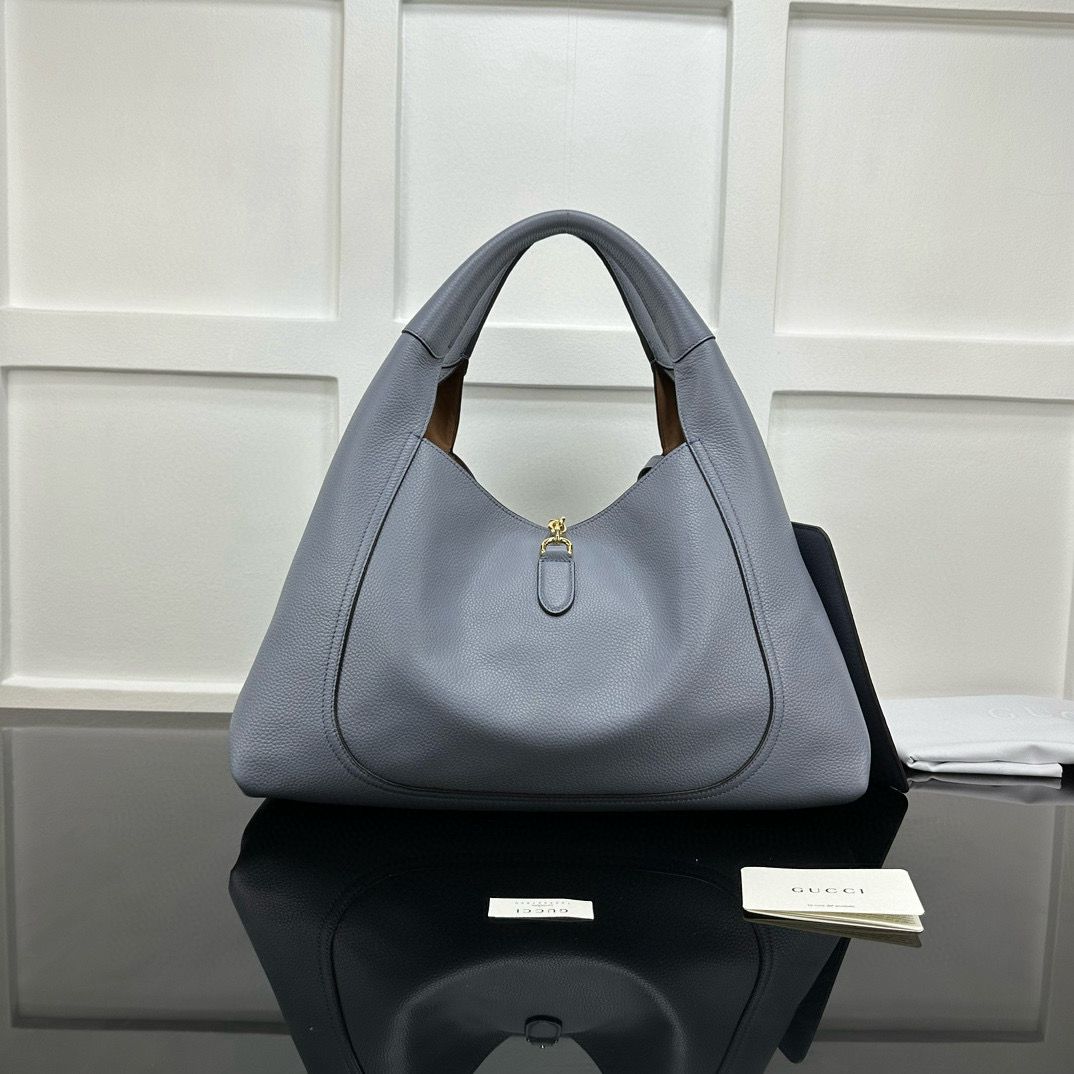 Dusty Blue Softbit Maxi Shoulder Bag