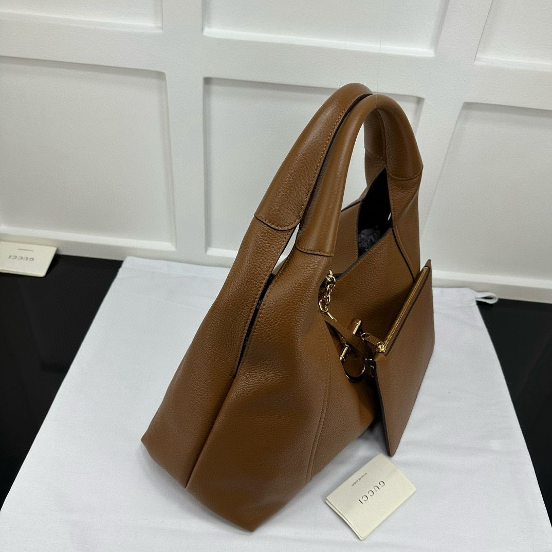 Brown Softbit Maxi Shoulder Bag