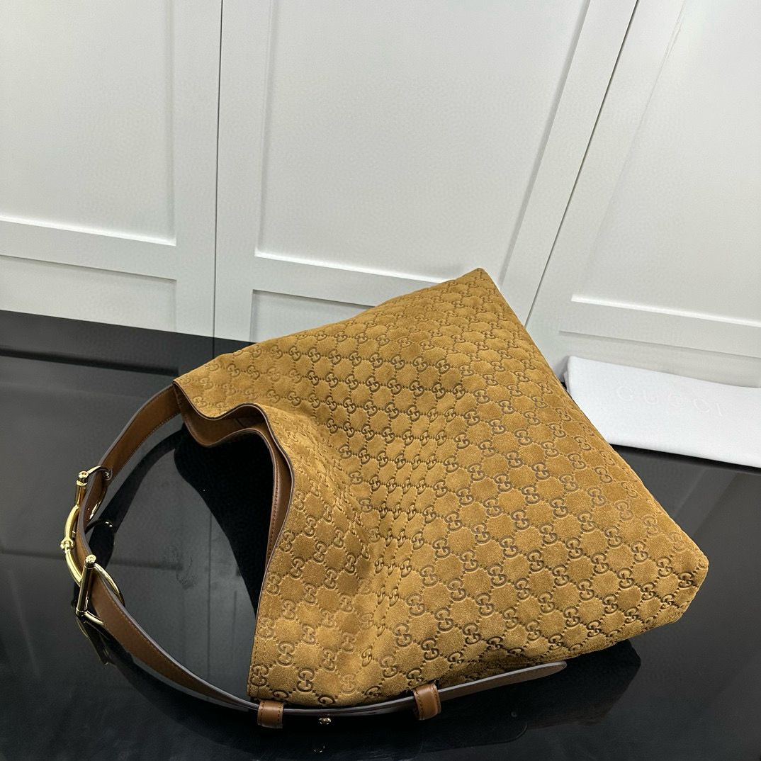 Brown Suede Beatrix Large Tote Bag