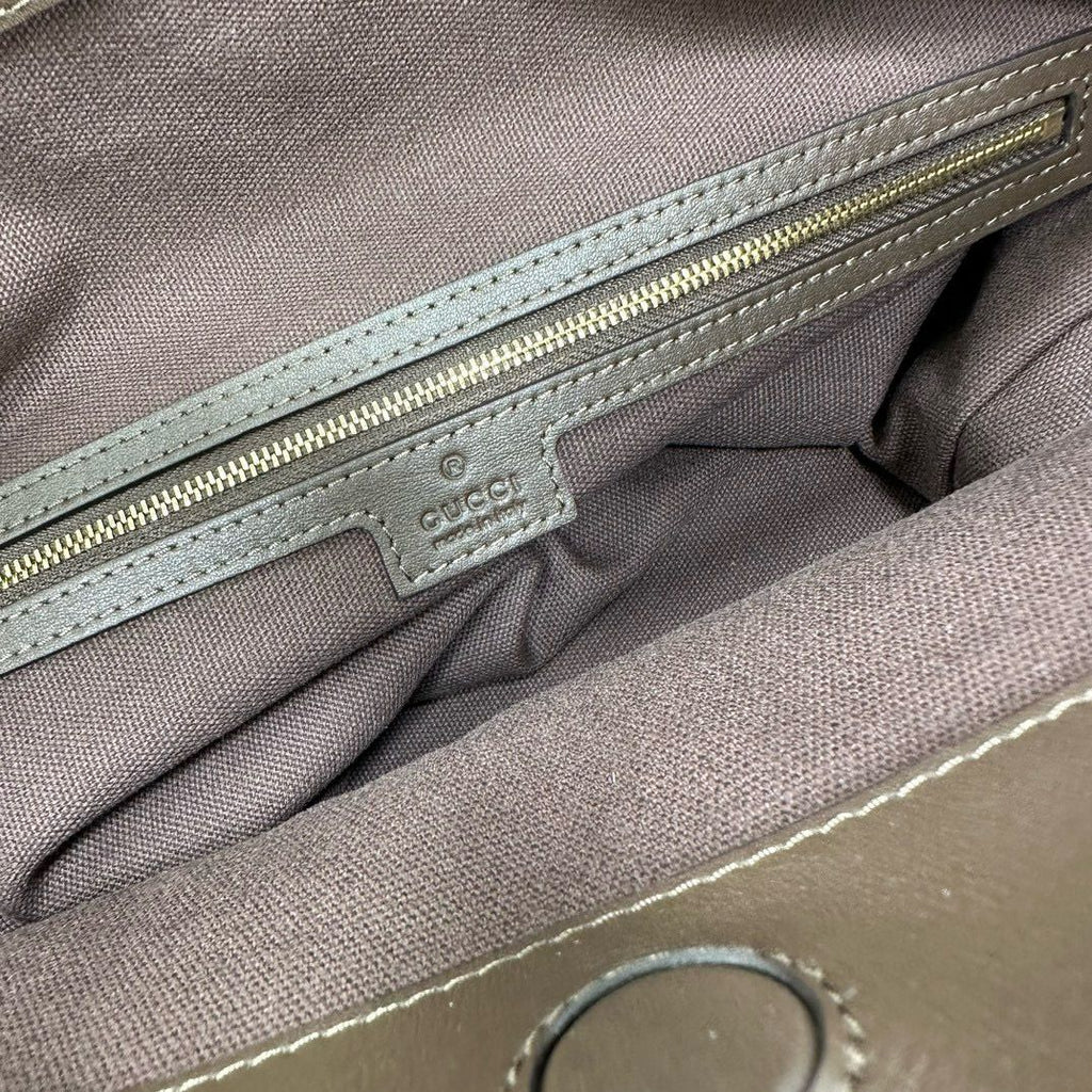 Brown & Dark Brown Canvas Beatrix Large Tote Bag