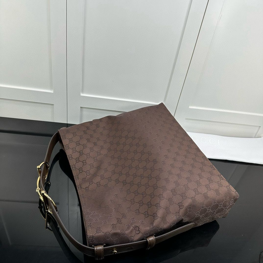 Brown & Dark Brown Canvas Beatrix Large Tote Bag