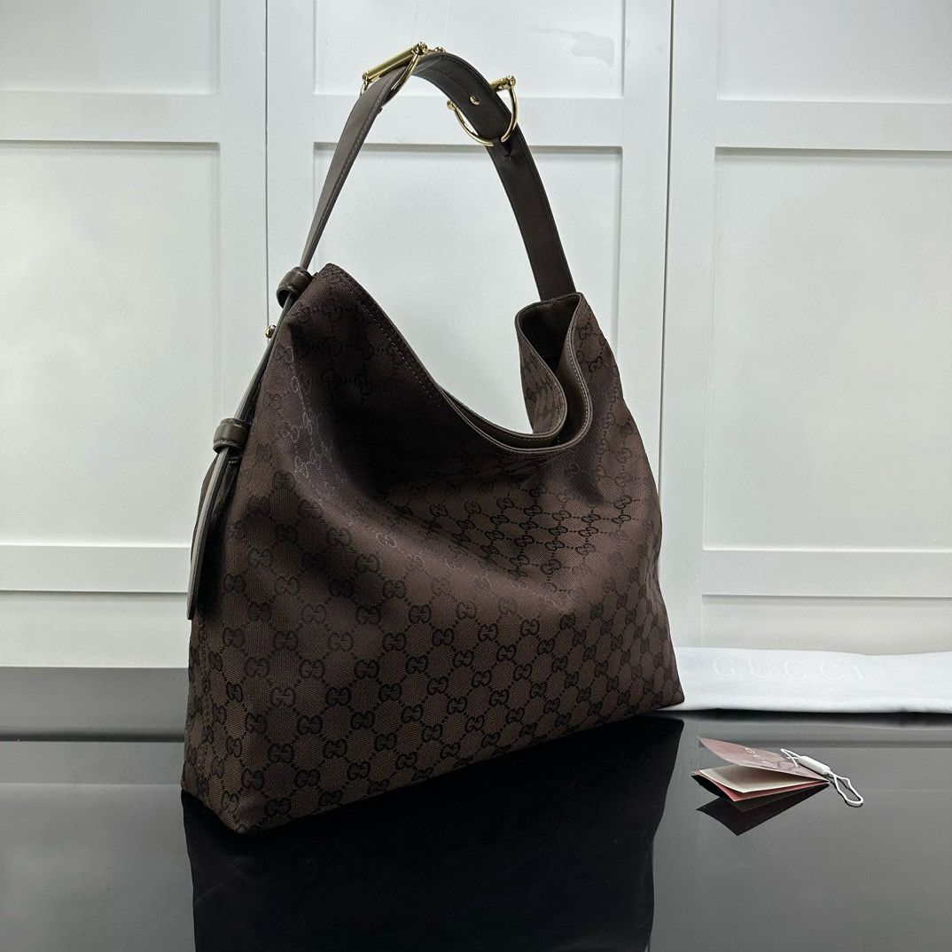 Brown & Dark Brown Canvas Beatrix Large Tote Bag