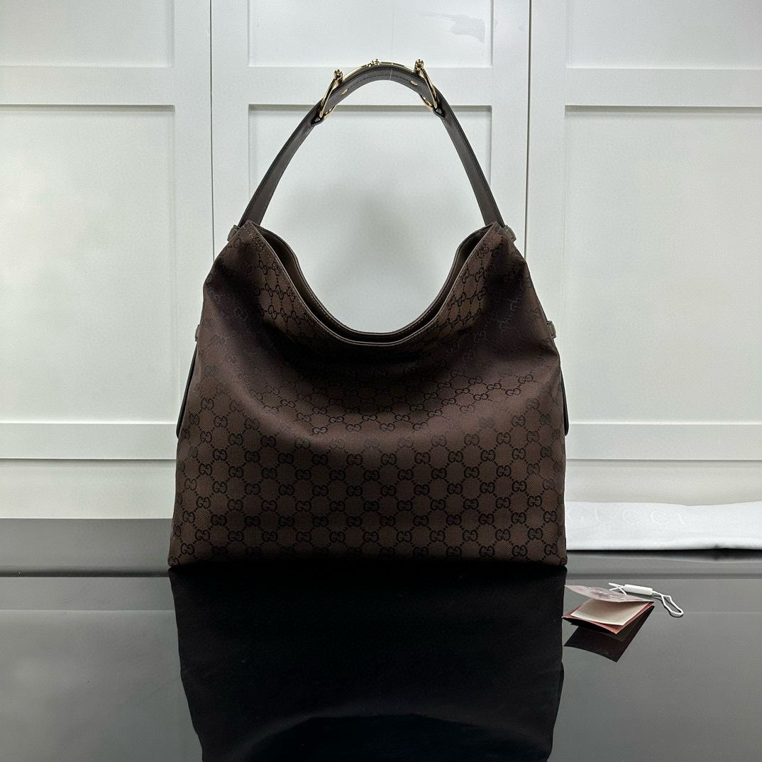 Brown & Dark Brown Canvas Beatrix Large Tote Bag