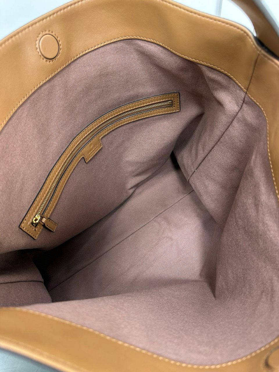 Brown Leather Beatrix Large Tote Bag