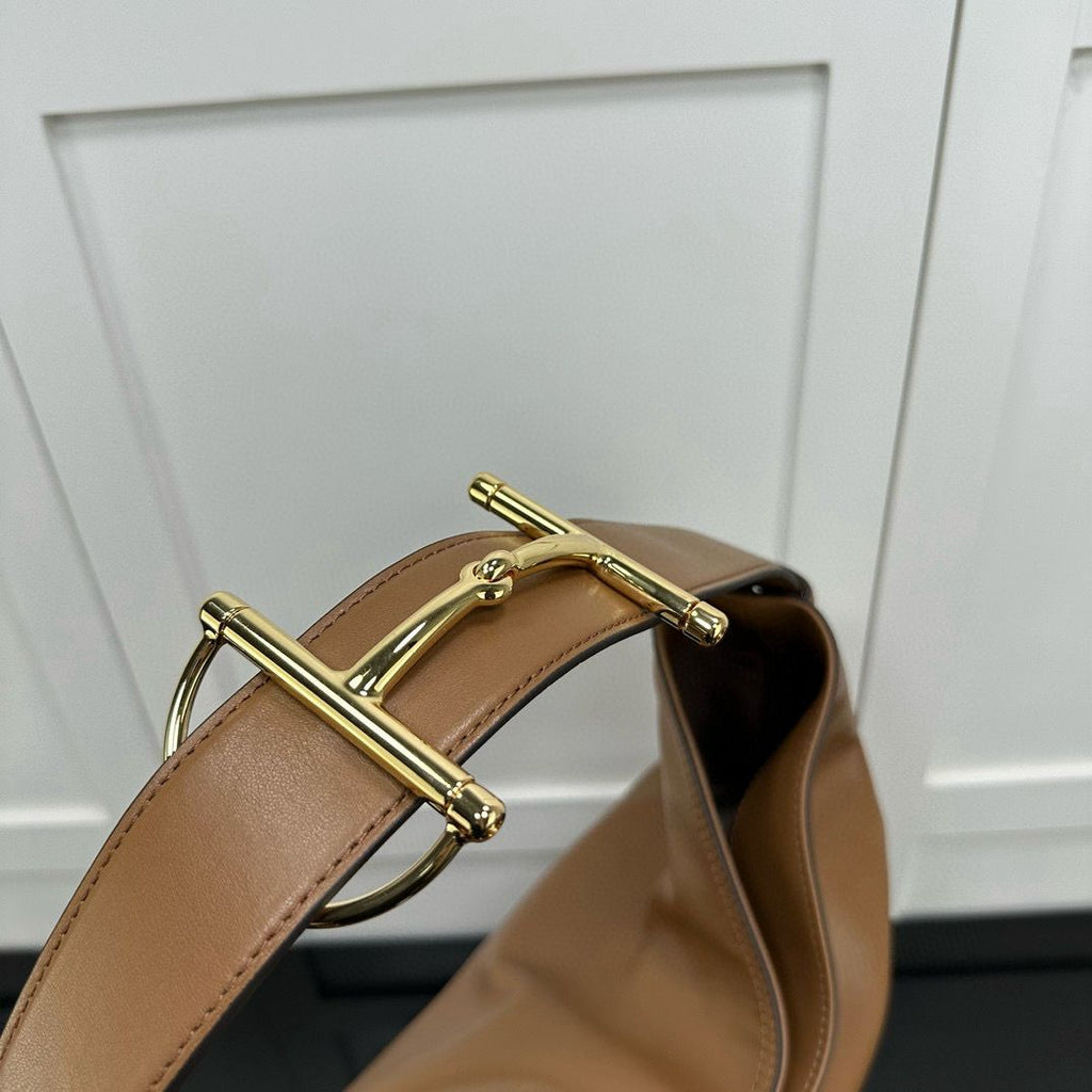 Brown Leather Beatrix Large Tote Bag