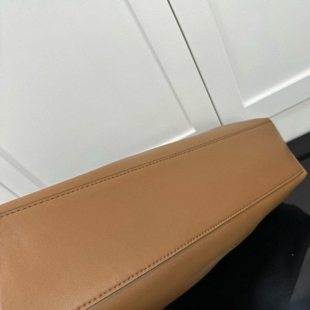 Brown Leather Beatrix Large Tote Bag