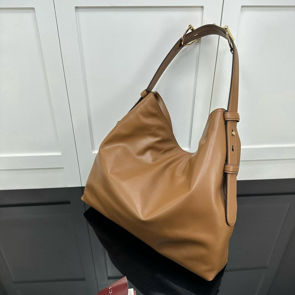 Brown Leather Beatrix Large Tote Bag