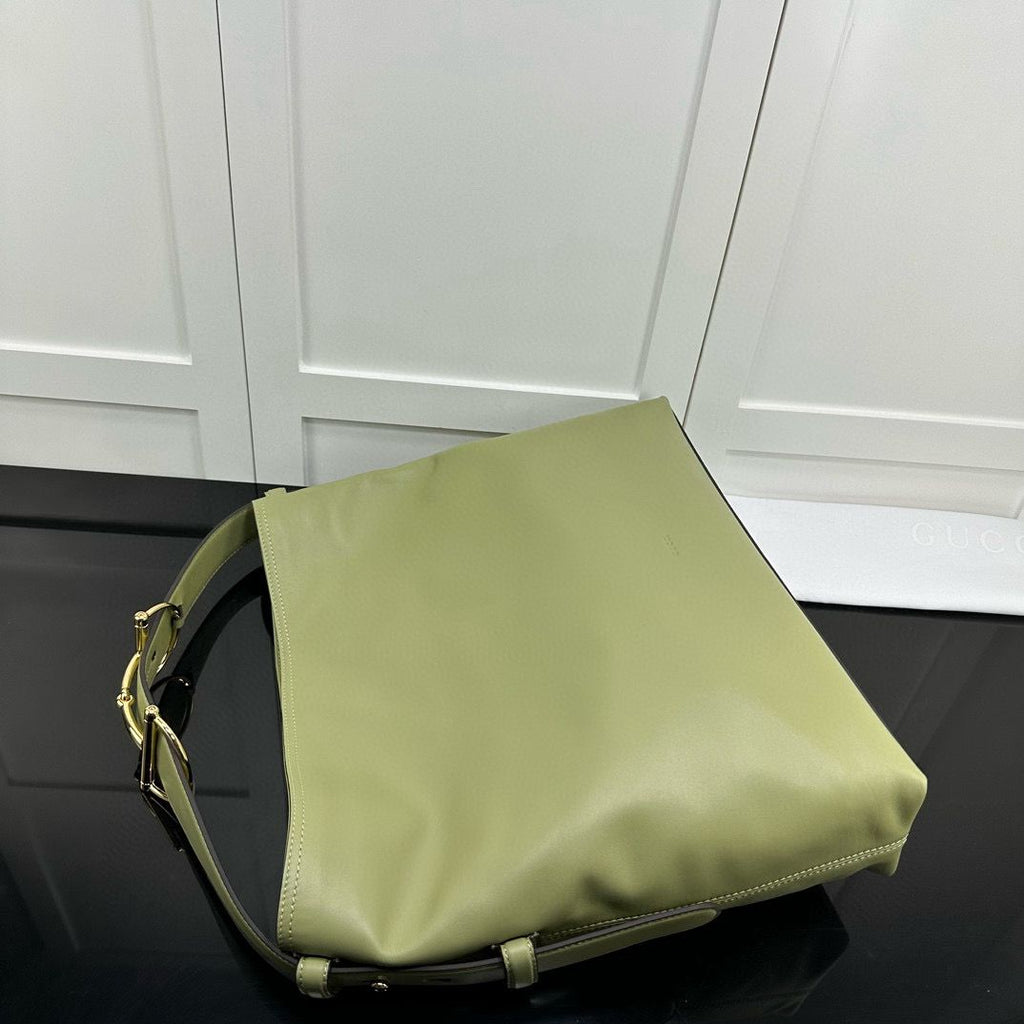 Sage GreenLeather Beatrix Large Tote Bag