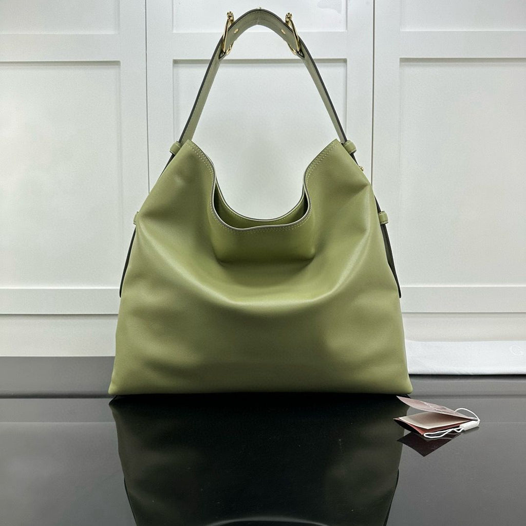 Sage GreenLeather Beatrix Large Tote Bag