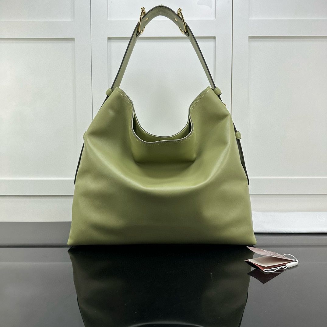 Sage GreenLeather Beatrix Large Tote Bag