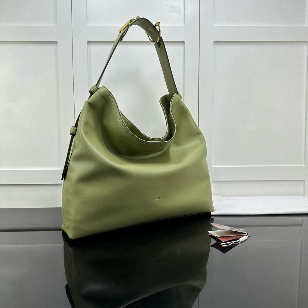 Sage GreenLeather Beatrix Large Tote Bag