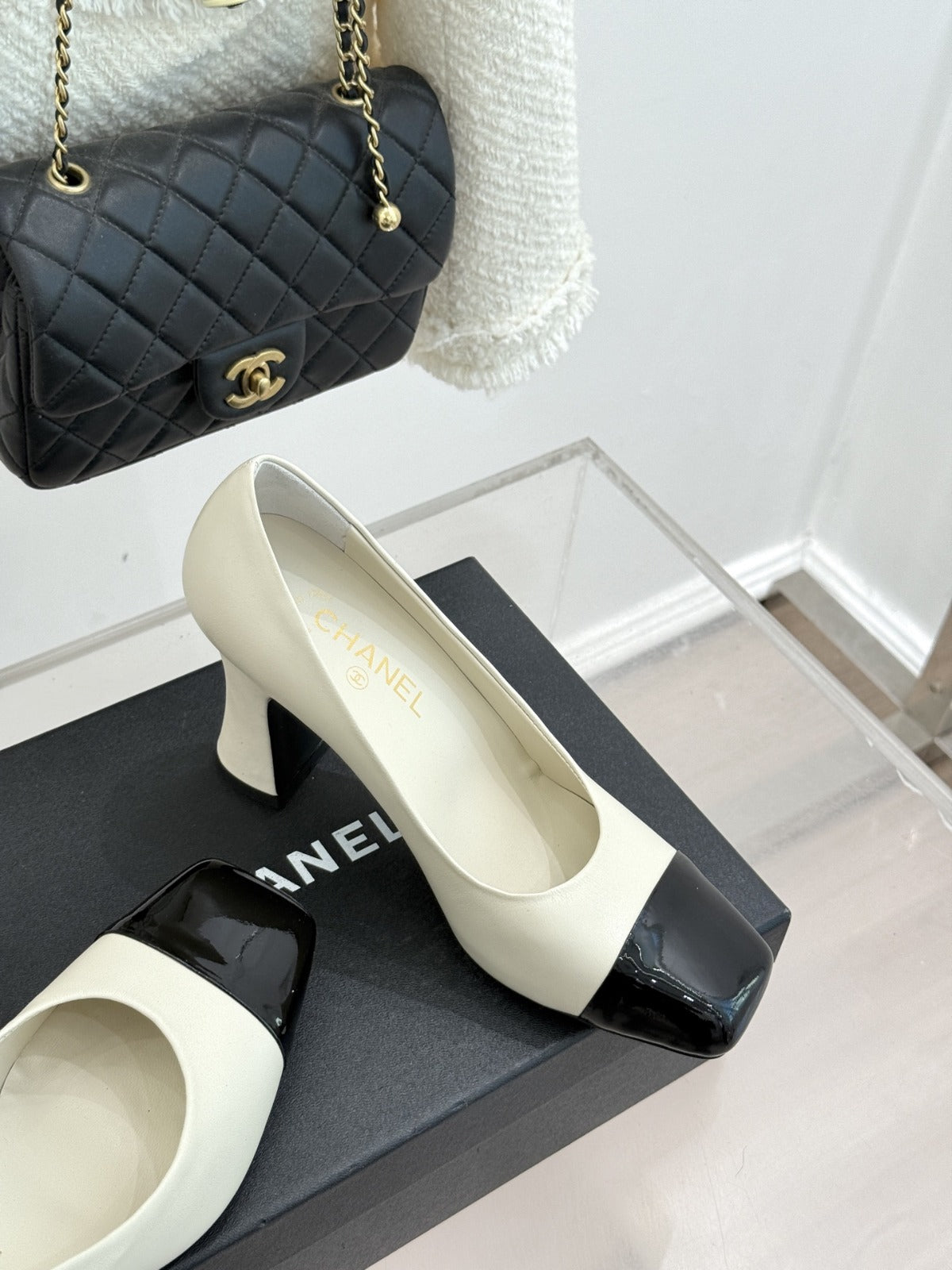 Ivory & Black Pumps