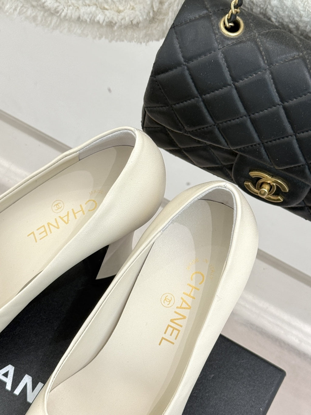 Ivory & Black Pumps