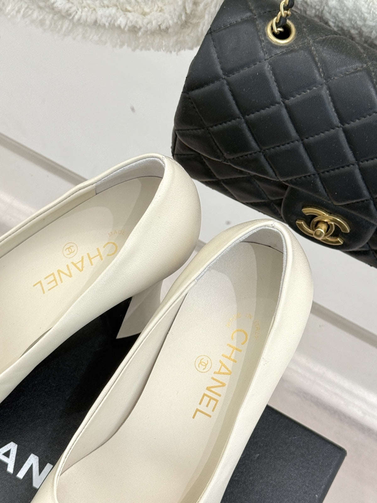 Ivory & Black Pumps
