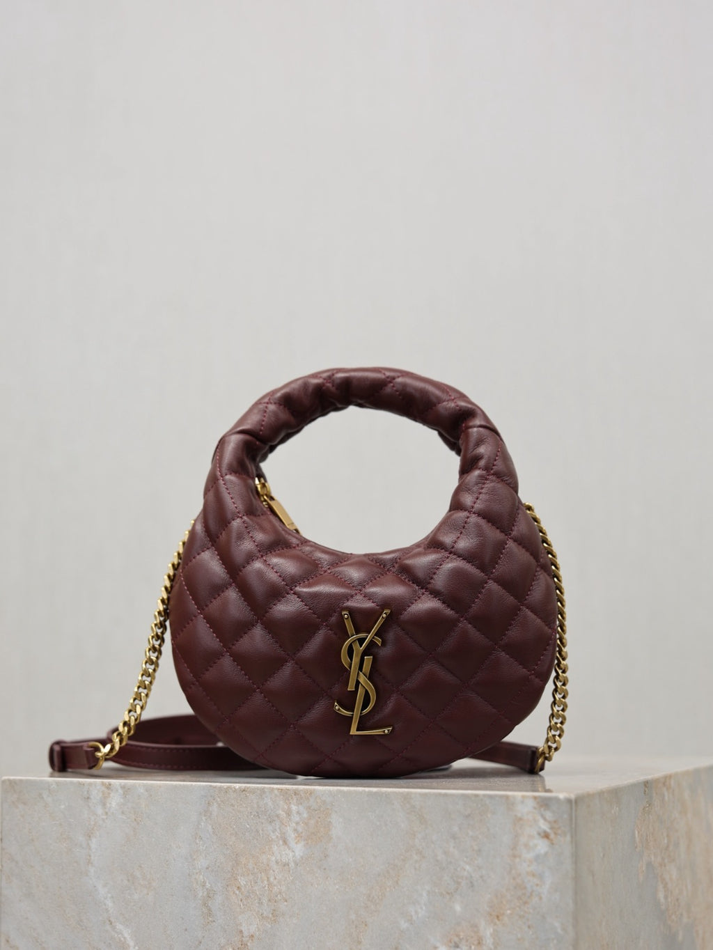 Rouge Cabernet Icarino Mini In Quilted Leather