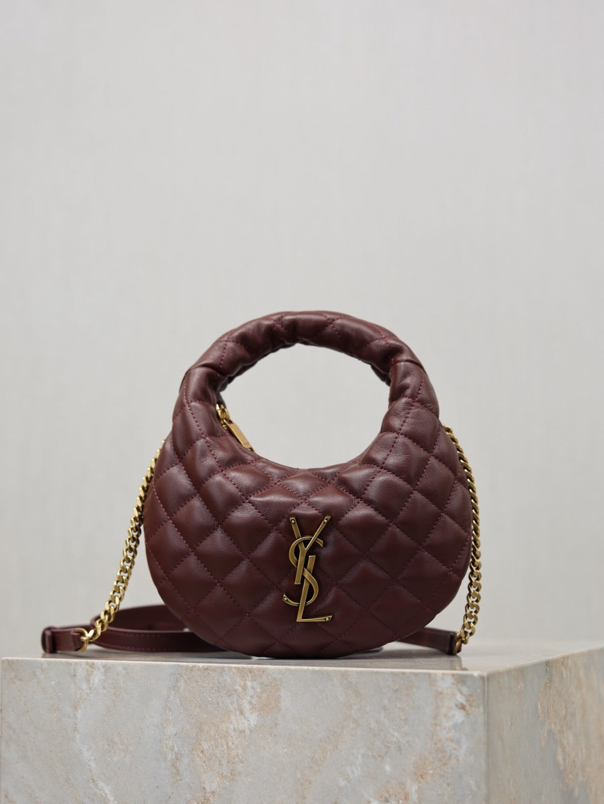 Rouge Cabernet Icarino Mini In Quilted Leather