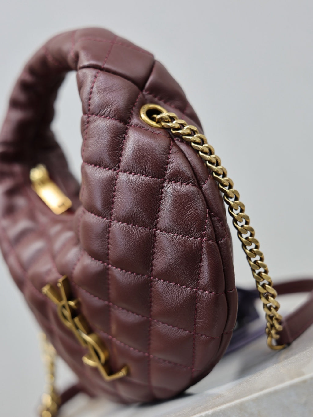 Rouge Cabernet Icarino Mini In Quilted Leather