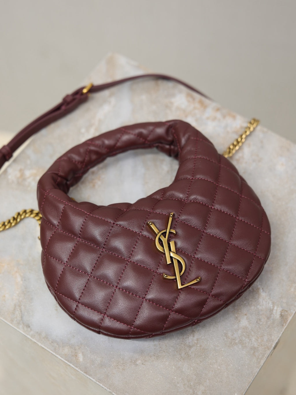 Rouge Cabernet Icarino Mini In Quilted Leather