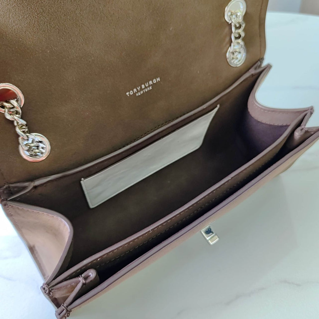 KIRA TURNLOCK SUEDE SHOULDER BAG