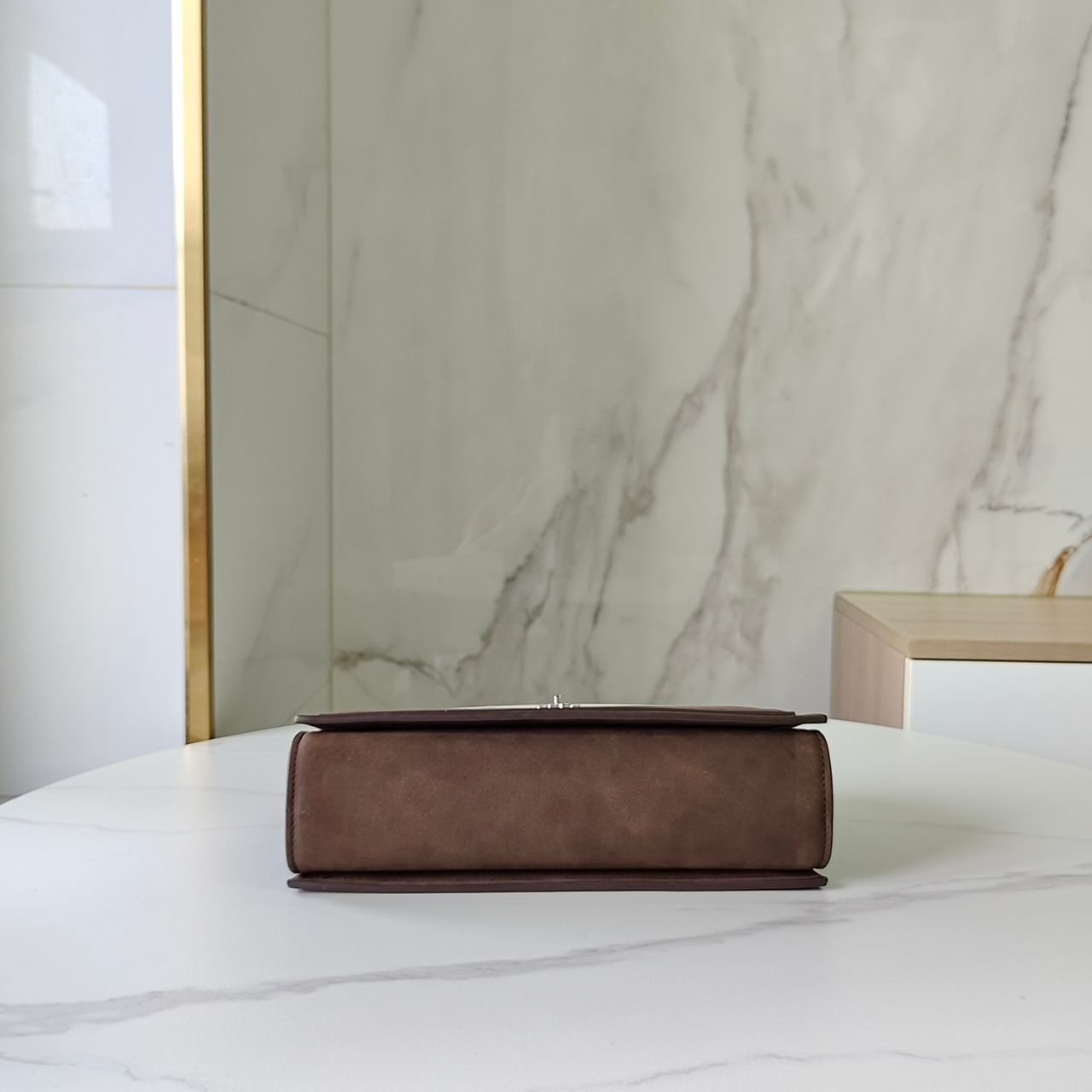 KIRA TURNLOCK SUEDE SHOULDER BAG