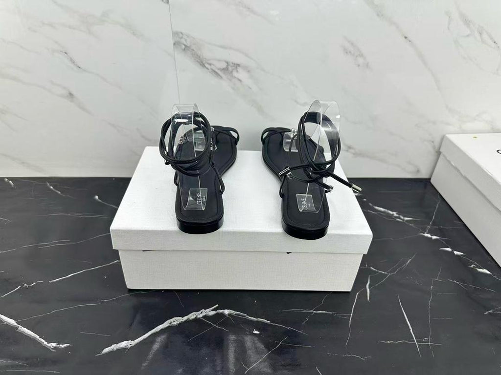 Black Spiral Sandal