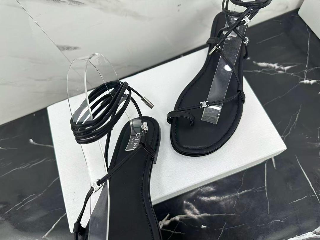 Black Spiral Sandal