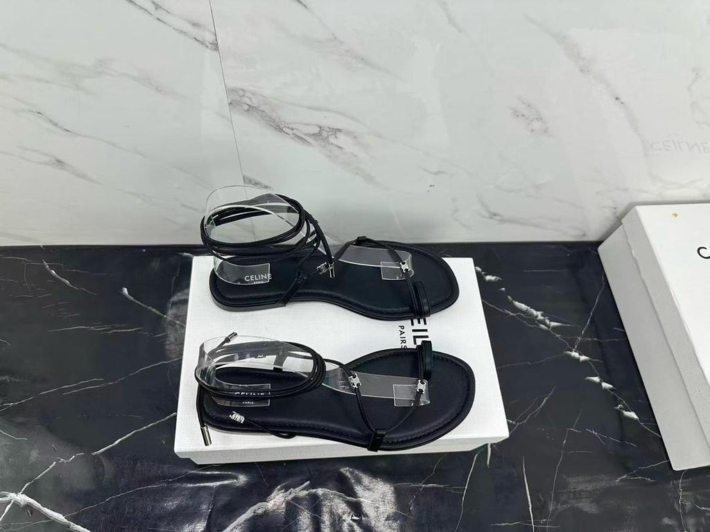 Black Spiral Sandal