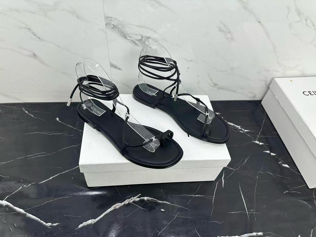 Black Spiral Sandal