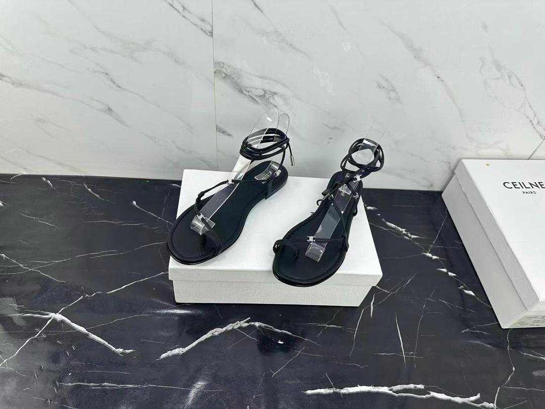 Black Spiral Sandal