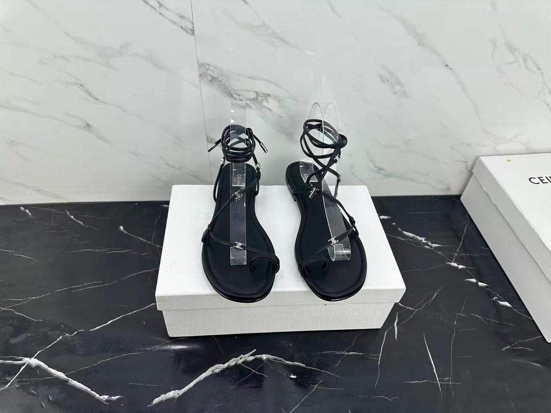 Black Spiral Sandal
