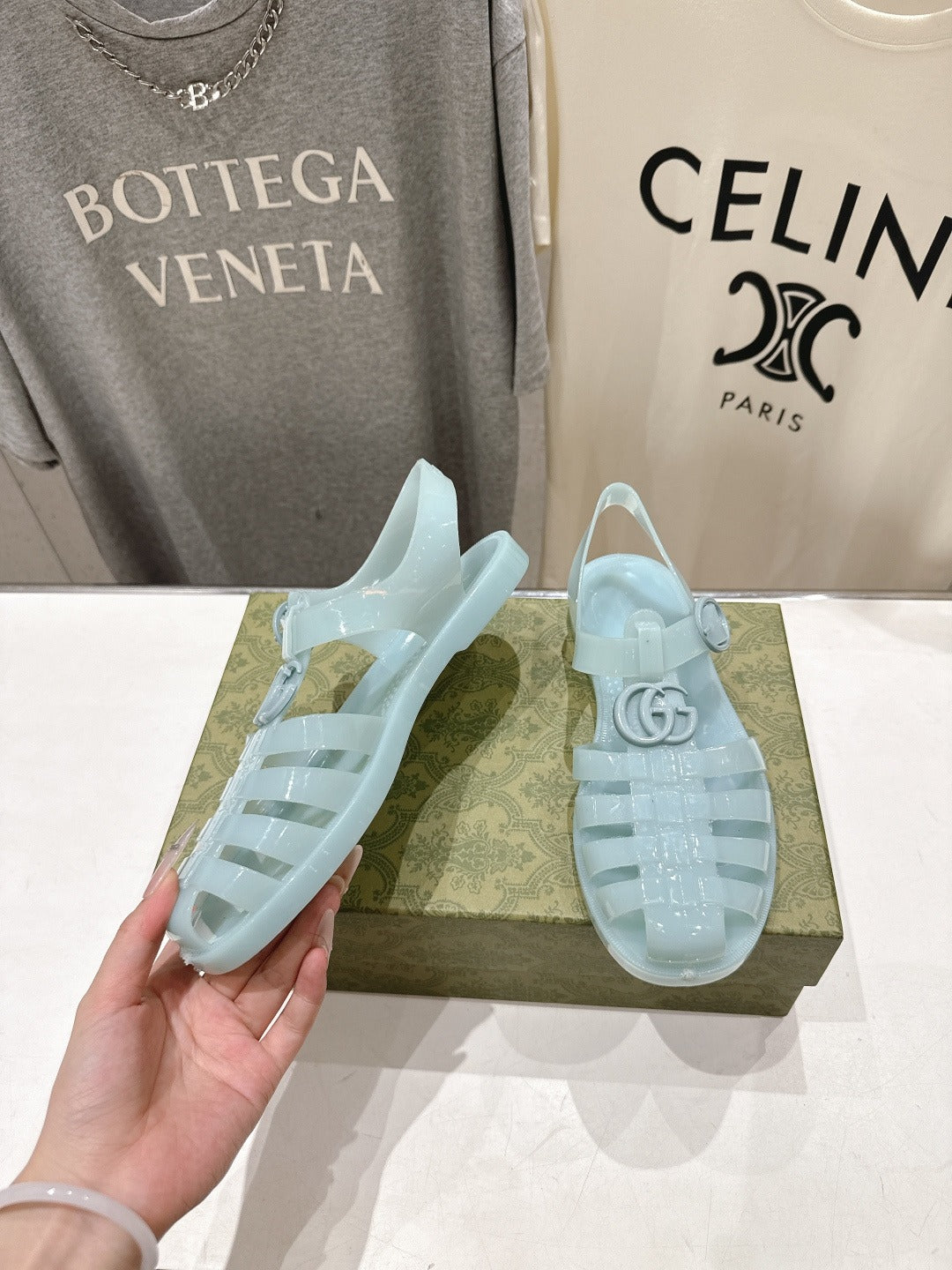 Light Blue Rubber Sandal