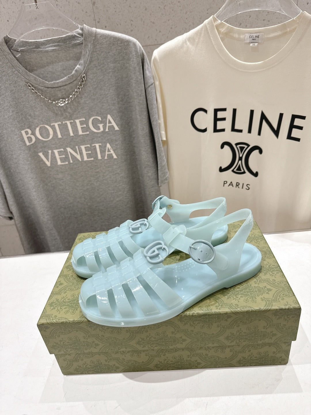 Light Blue Rubber Sandal
