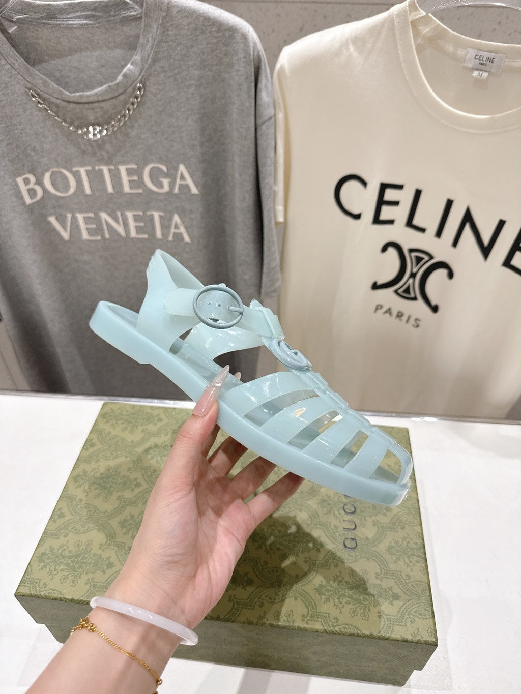 Light Blue Rubber Sandal
