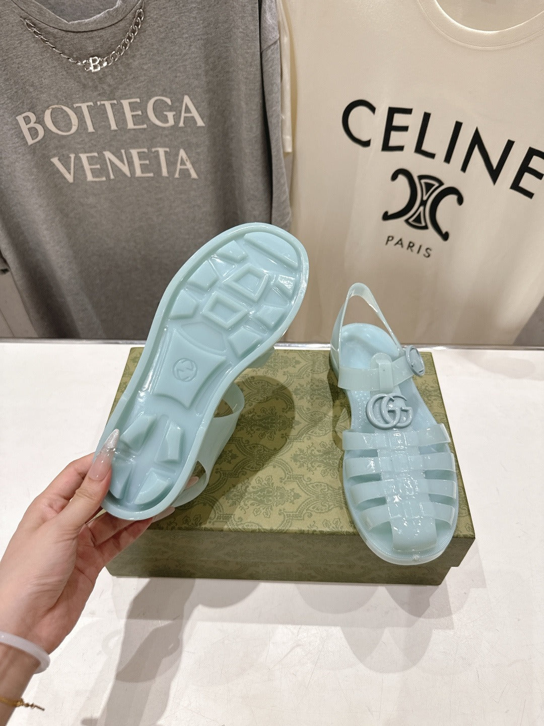 Light Blue Rubber Sandal