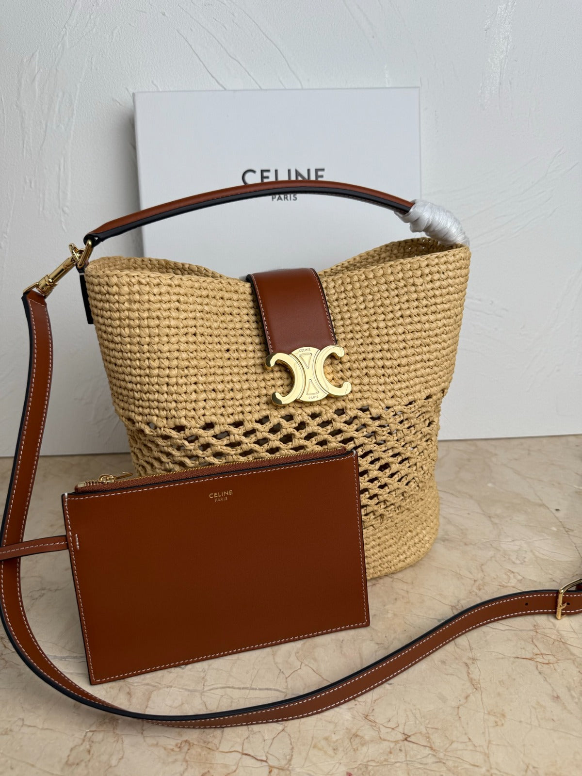 Natural/Tan Medium Louise Bucket
