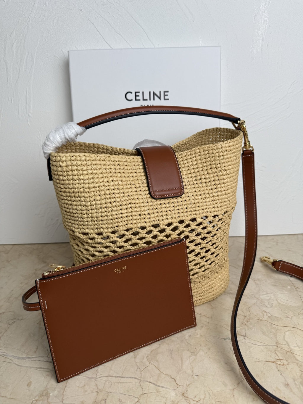 Natural/Tan Medium Louise Bucket