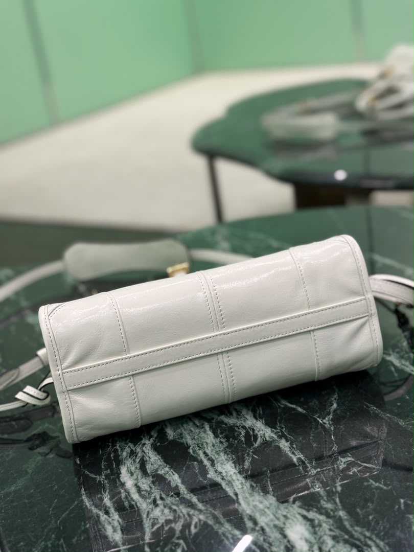 White Bonnie Mini Leather Shoulder Bag