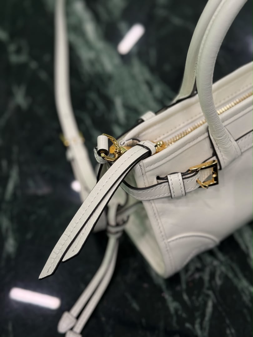 White Bonnie Mini Leather Shoulder Bag