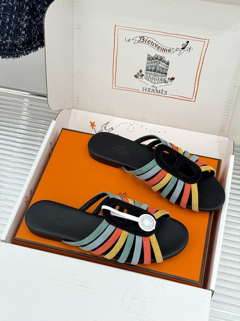 Multicolore Noir Noria Sandal
