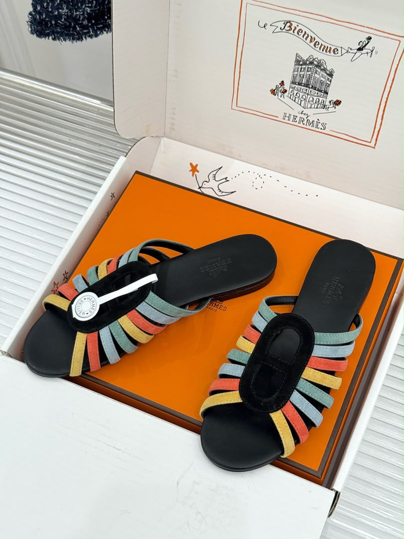 Multicolore Noir Noria Sandal