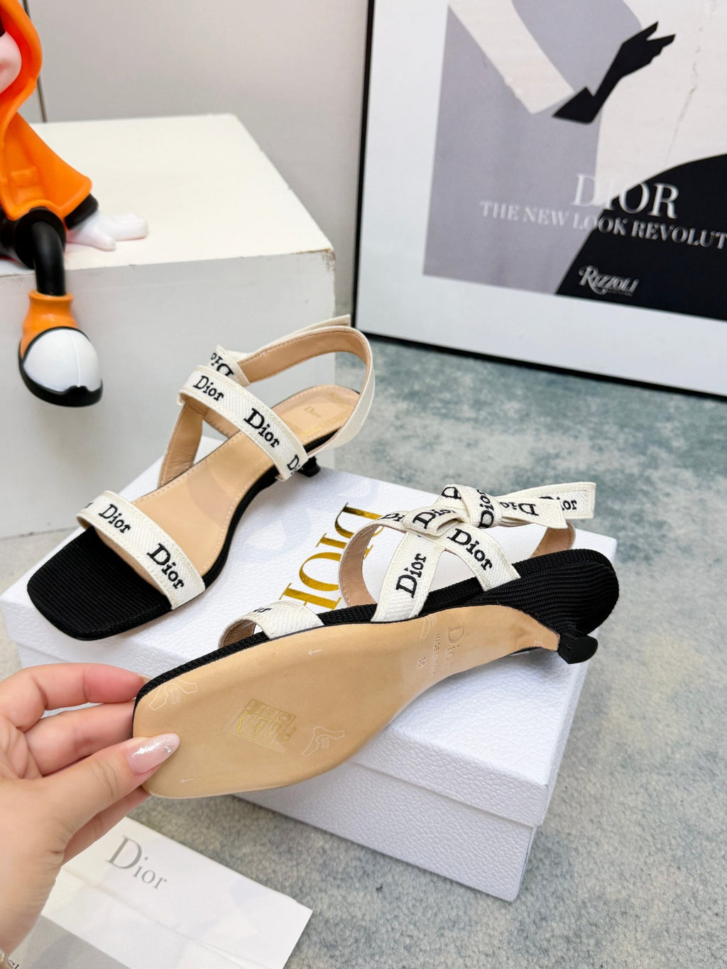 Black Embroidered Cotton Sandal With Straps