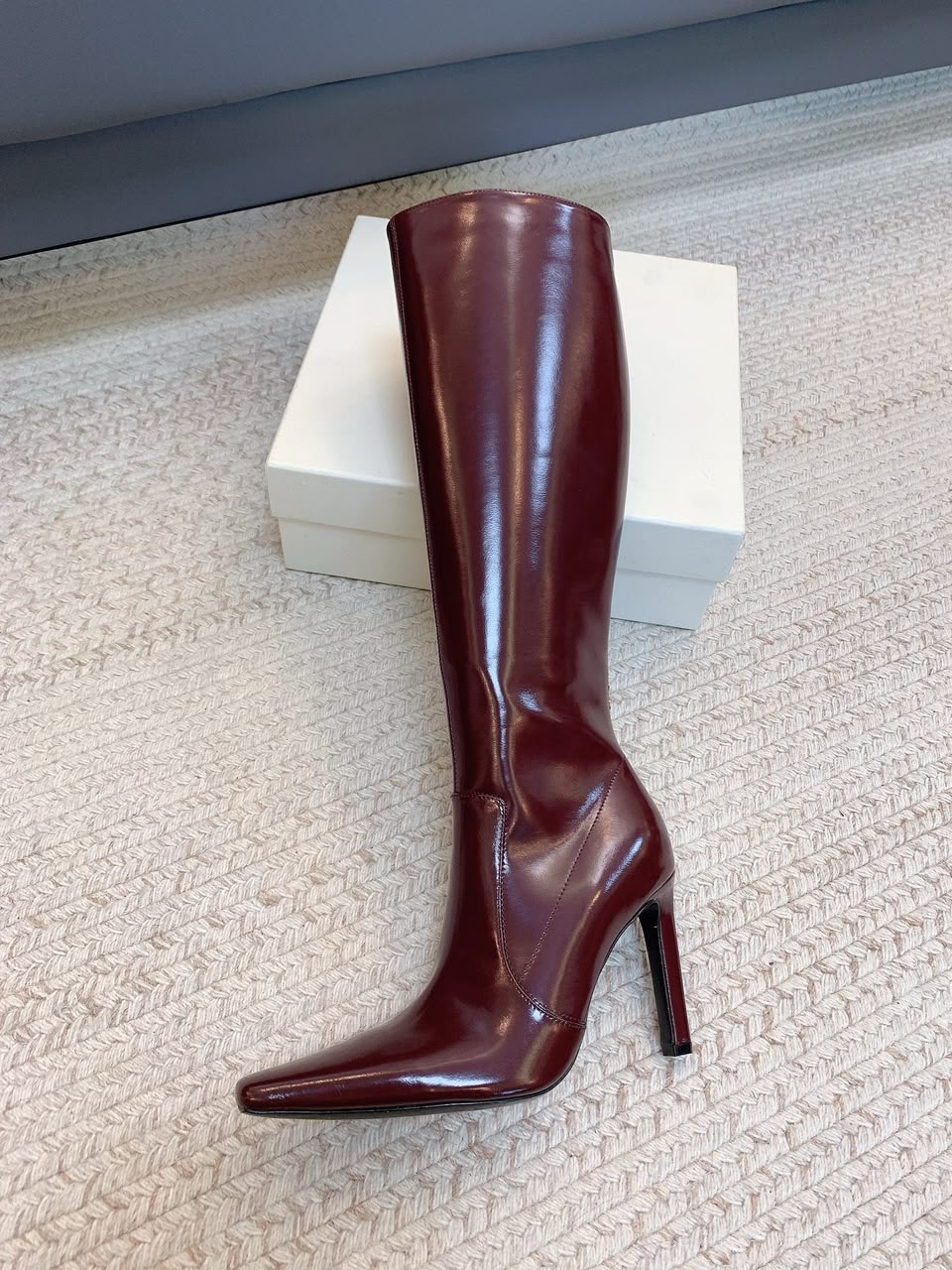 Bordeaux Francoise Boots In Smooth Leather 6