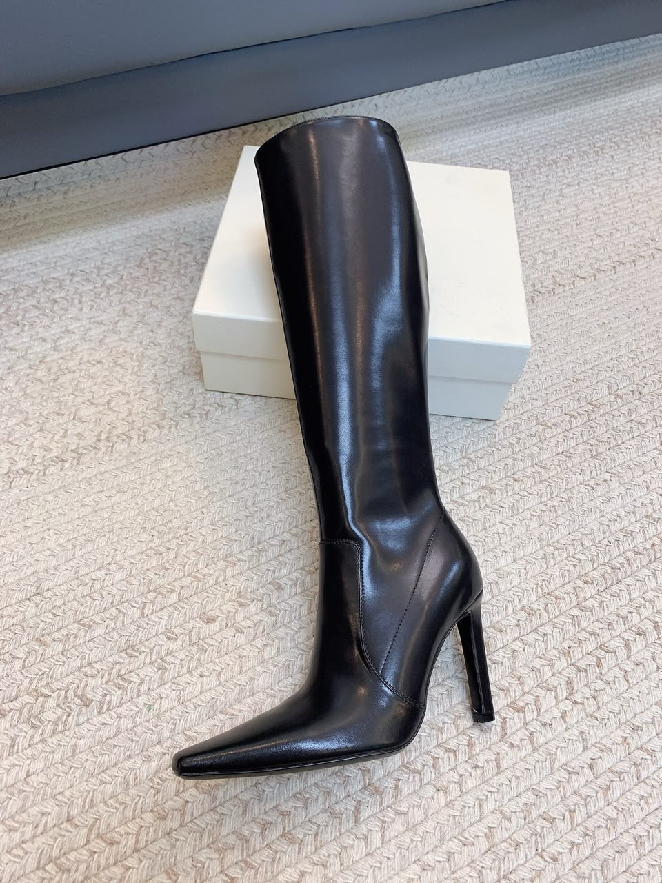 Black Francoise Boots In Smooth Leather 5