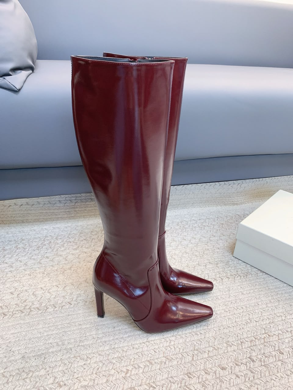 Bordeaux Francoise Boots In Smooth Leather 2