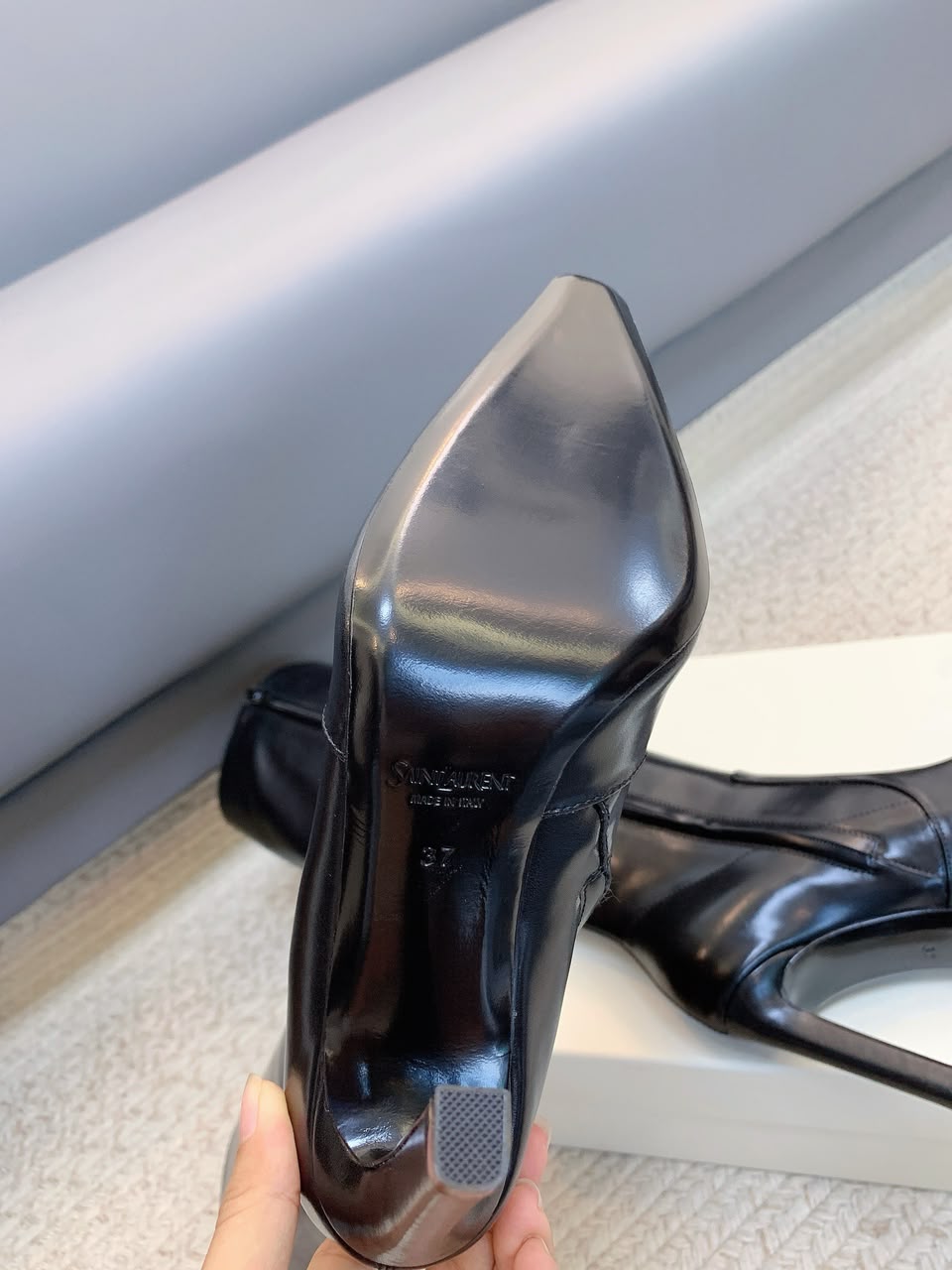 Black Francoise Boots In Smooth Leather 9