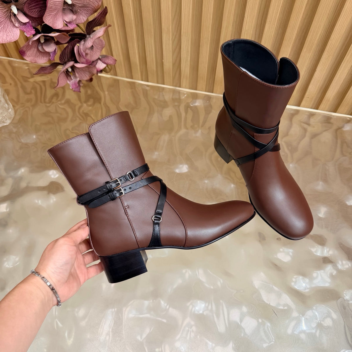 Chocolat/Noir Nancy 35 Ankle Boot