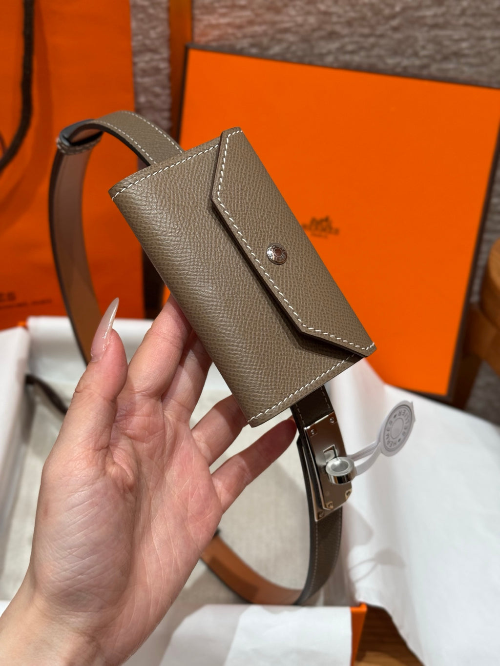 Étoupe Kelly Pocket 18 Belt