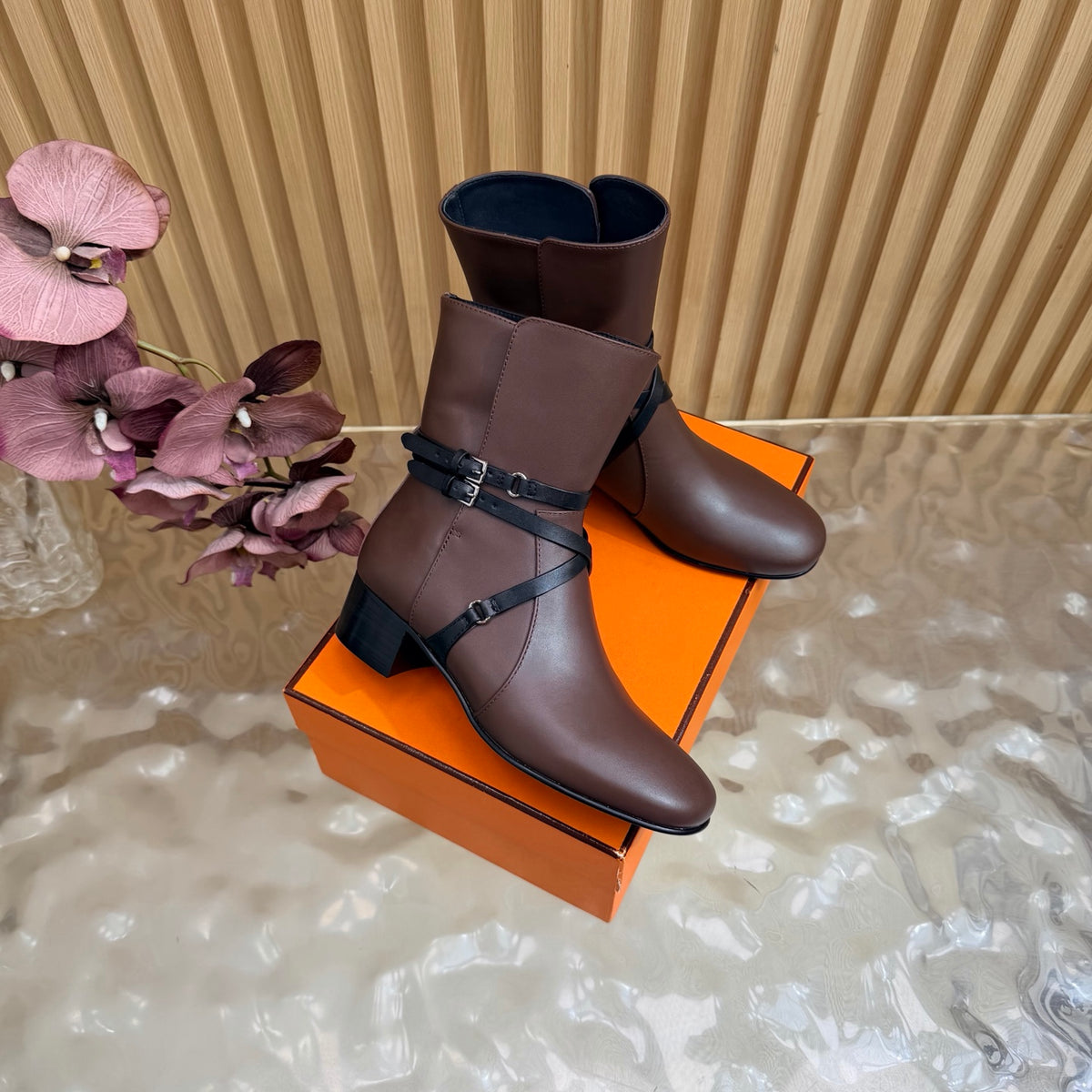 Chocolat/Noir Nancy 35 Ankle Boot