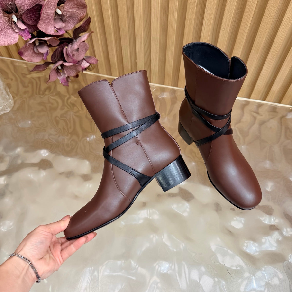 Chocolat/Noir Nancy 35 Ankle Boot