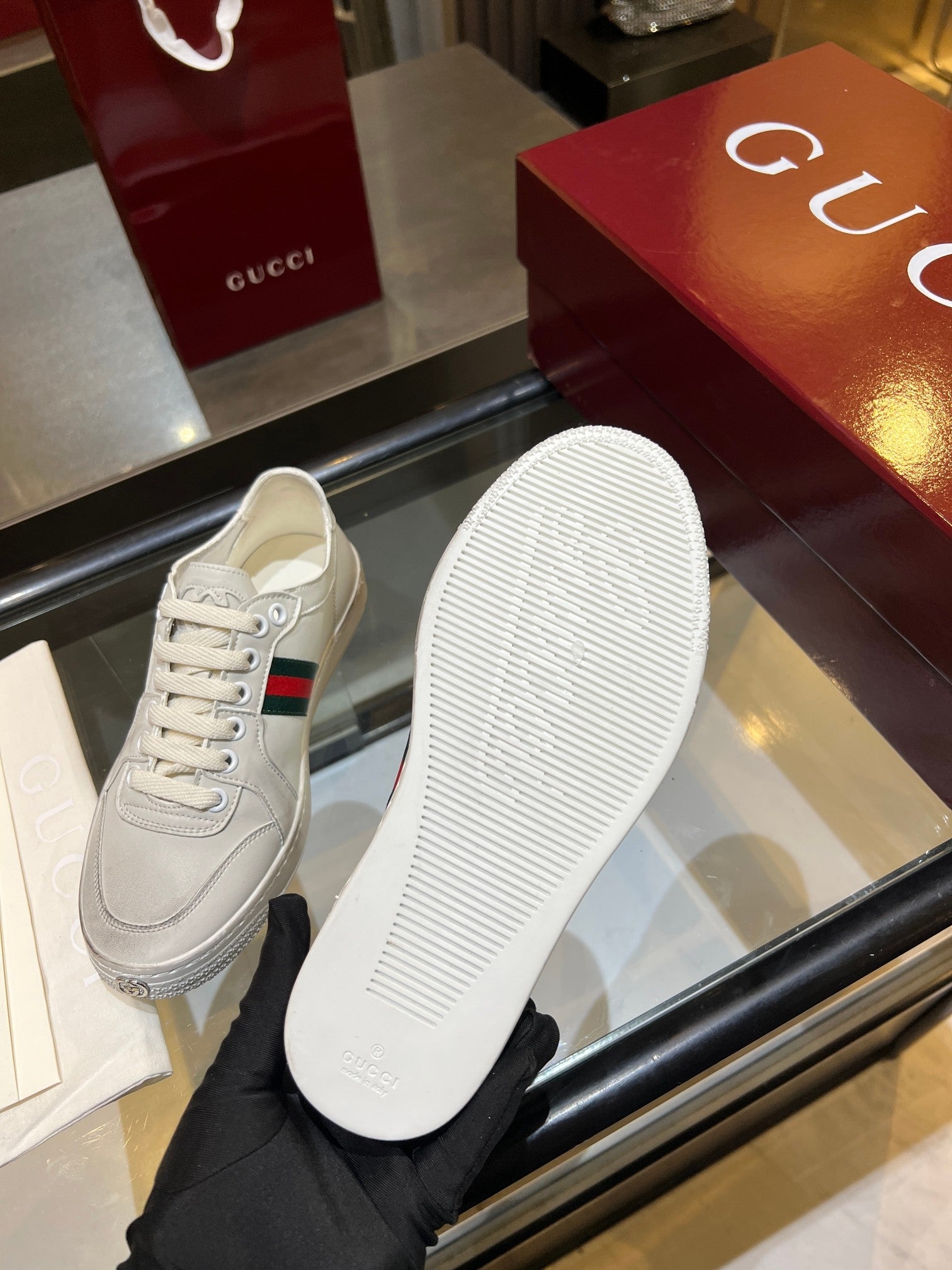 Women's White Stretch Low-Top Sneaker